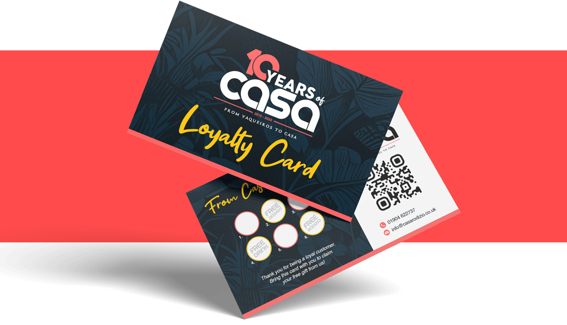 10 years of Casa loyalty card