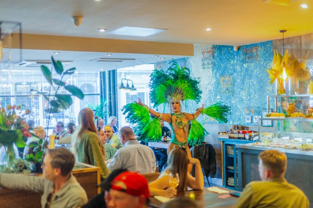 Brazilian Samba dancer at Casa rodizio york