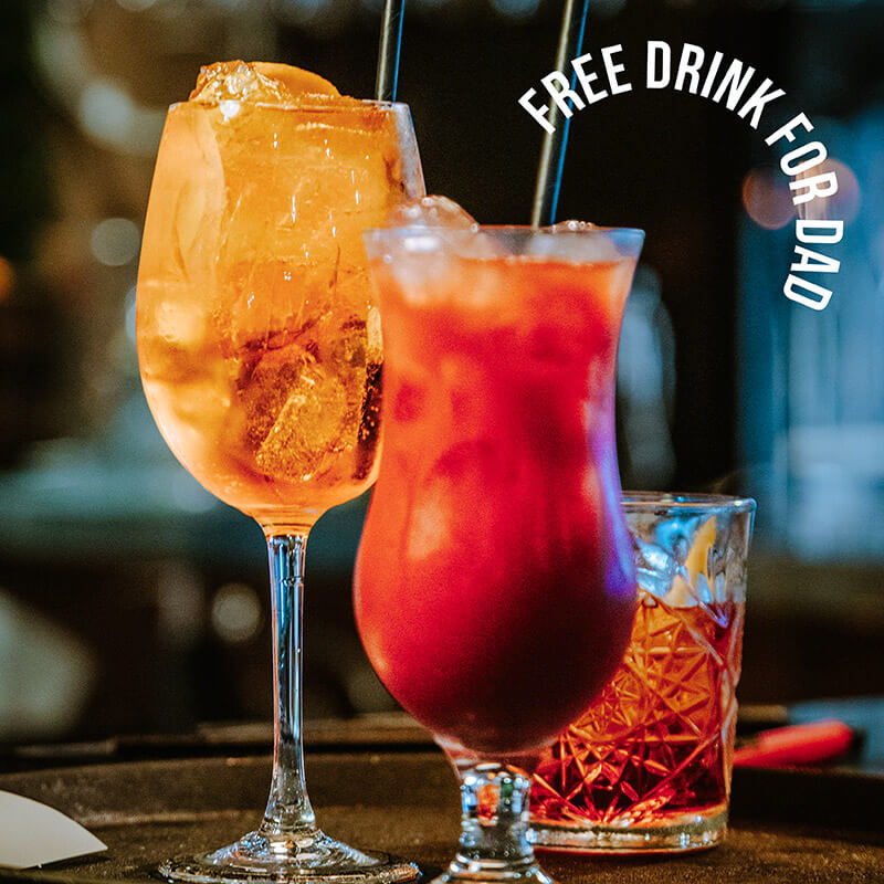 all dads get a free drink at casa rodizio york for father's day
